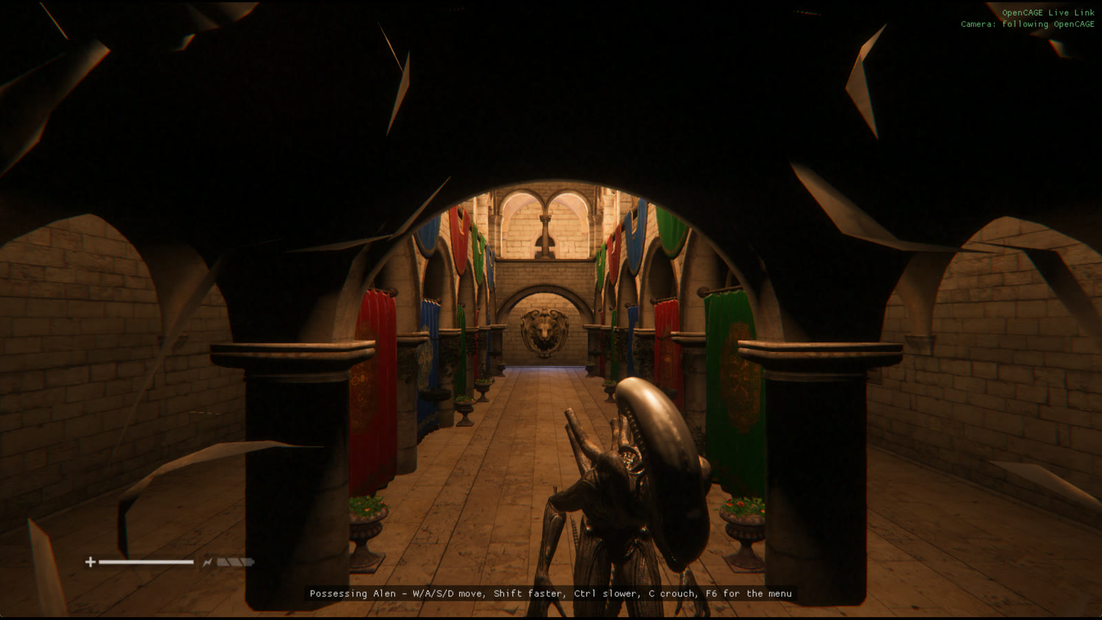 Playing as the alien in the new Sponza level
